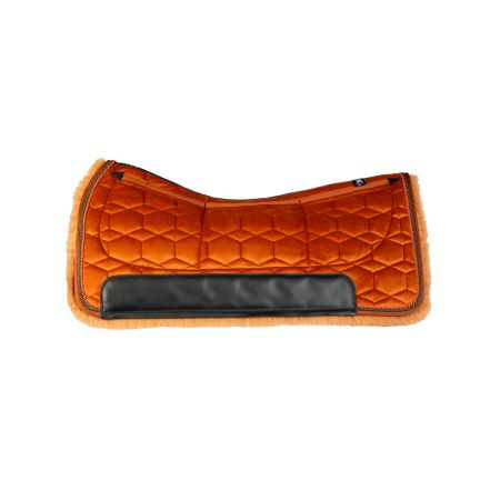 Square Pad Gr. L Samt nougat/cognac mit 3-Taschen CORRECTION System