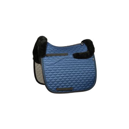 Lammfell Schabracke Dressur Gr.L Glanz blau/schwarz