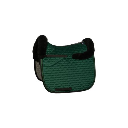 Lammfell Schabracke Dressur Gr.L Samt grün/schwarz