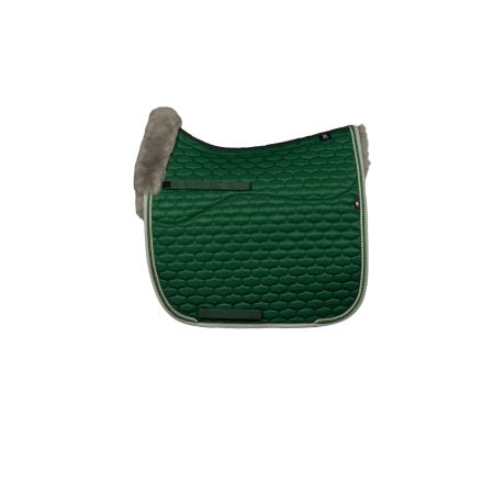 Lammfell Schabracke Dressur Gr.L Glanz grün/grau