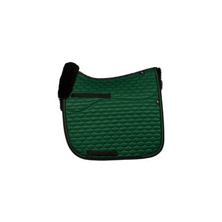 Lammfell Schabracke Dressur Gr.L Glanz grün/schwarz