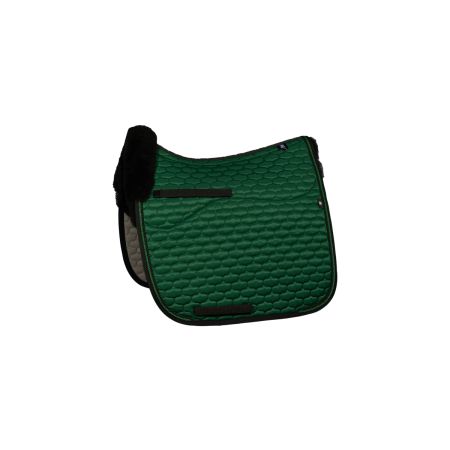 Lammfell Schabracke Dressur Gr.L Glanz grün/schwarz