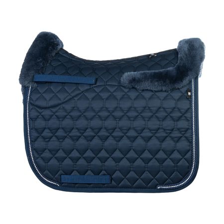 Lammfell Schabracke Dressur Gr.L Glanz Evening Blue / Blau