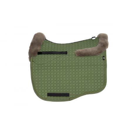 Lammfell Schabracke Eurofit Dressur Gr.L  khaki/khaki
