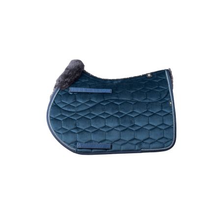 Lammfell Schabracke Springen Gr.M Samt Navy