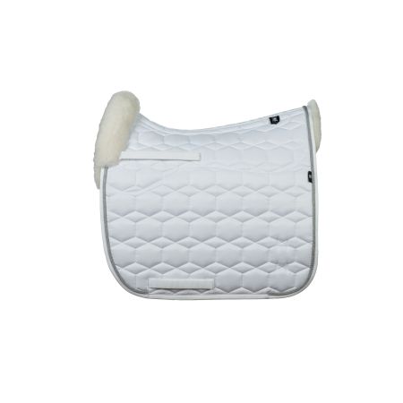 Lammfell Schabracke Dressur Gr.M Turnier Edition Aluminium - Kopfnummer Vorbereitung