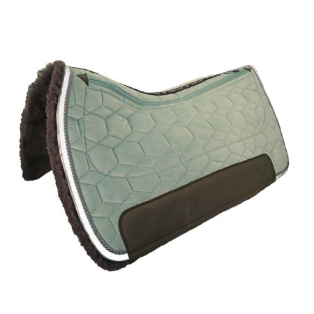 CORRECTION® Western Square Pad Gr. L, 40cm (80cm) Seitenbreite, Samt Pale Jade