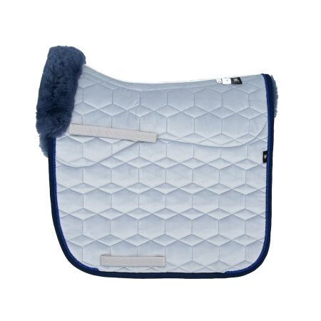 Lammfell Schabracke Dressur Gr.L Lab-07 Samt light blue